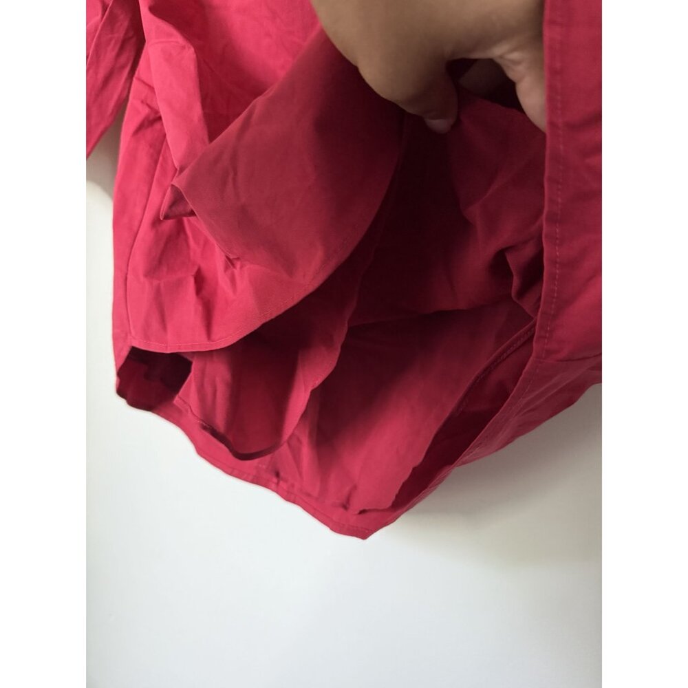 New Theory Laureema Off Shoulder Crimson Red Poplin Blouse Size‎ 0 Quiet Luxury - Picture 4 of 7